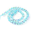 Synthetic Moonstone Beads Strands G-R375-6mm-B04-2