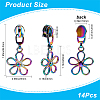 14Pcs Flower #5 Zinc Alloy Replacement Zipper Sliders FIND-GF0005-70C-2
