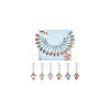 18Pcs 6 Colors Hamsa Hand Alloy Locking Stitch Marker HJEW-AB00618-7