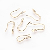 Brass Cubic Zirconia Earring Hooks X-KK-S336-43G-1