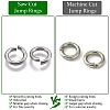 925 Sterling Silver Saw Cut Open Jump Rings STER-F036-02S-0.8x12mm-3
