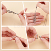 3Pcs 304 Stainless Steel Bar Link Chains Macrame Pouch Empty Stone Holder for Pendant Necklaces Making NJEW-AB00028-2