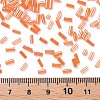 Transparent Colours Luster Glass Bugle Beads SEED-N005-001-A11-4