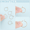 Unicraftale 40Pcs 316L Surgical Stainless Steel Hoop Earring Findings STAS-UN0053-41RG-5