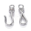 Brass Hook and Eye Clasps KK-F120-016P-2