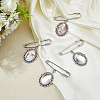 Alloy Oval Tray Brooch Base Settings JEWB-DC00007-5