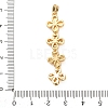 Tassel Brass Micro Pave Clear Cubic Zirconia Pendants KK-L271-01G-15-3