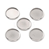 Non-Tarnish 316 Surgical Stainless Steel Cabochon Tray Settings STAS-I187-06F-P-1