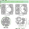 Autumn Pumpkin & Maple Leaf Carbon Steel Cutting Dies Stencils DIY-WH0309-2155-2