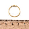304 Stainless Steel & Natural Shell & Imitation Pearl Cuff Rings for Women RJEW-G372-01G-02-5