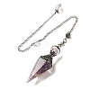 Resin Bullet Dowsing Pendulum Big Pendants G-H058-01AS-11-1