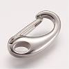 Tarnish Resistant 304 Stainless Steel Push Gate Snap Keychain Clasp Findings STAS-F083-06P-2