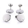 Non-Tarnish 304 Stainless Steel Stud Earring Findings LS-X-STAS-K184-01-03P-1