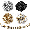 SUPERFINDINGS 4 Strands 4 Colors Handmade Spray Painted Acrylic Curb Chains CHAC-FH0001-01-1