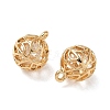 Brass Micro Pave Clear Cubic Zirconia Pendants KK-D261-01G-05-2