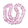 Baking Paint Transparent Glass Beads Strands GL-N005-02A-D02-2