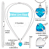 CREATCABIN March Glass Urn Pendant Necklace DIY Making Kit DIY-CN0001-82J-2