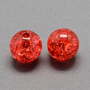 Transparent Crackle Acrylic Beads CACR-R008-10mm-04-1