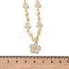 Brass Pave Cubic Zirconia Flower Pendant Necklaces NJEW-C121-04B-G-5