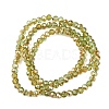 Electroplate Glass Beads Strands EGLA-A034-T4mm-J02-7