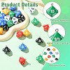 30Pcs 6 Colors Acrylic Pendants OACR-CJ0002-47-3