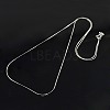 Anti-Tarnish Trendy Unisex Rhodium Plated 925 Sterling Silver Snake Chain Necklaces STER-M034-B-08-2