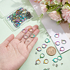  50Pcs Rainbow Color 304 Stainless Steel Leverback Earring Findings STAS-NB0001-55-3
