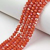 Electroplate Opaque Solid Color Glass Beads Strands EGLA-A034-P2mm-L03-1