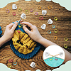 Cup with Word Food Grade Eco-Friendly Silicone Knitting Needle Stoppers DIY-NB0010-69-5