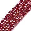 Electroplate Glass Beads Strands EGLA-A044-P2mm-B02-1