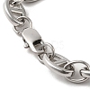304 Stainless Steel Oval Link Chain Bracelets BJEW-D030-11B-P-3