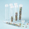 Clear Tube Plastic Bead Containers with Lid X-C066Y-7