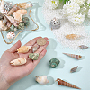 45Pcs Copper Wire Wrapped Natural Spiral Shell Pendants PALLOY-WR00033-3