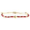 Glass Seed Beads Adjustable Bracelets KO8624-7-1