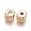 Brass Micro Pave Cubic Zirconia Beads KK-K238-16G-P-2
