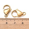 304 Stainless Steel Lobster Claw Clasps STAS-AB19-G-3