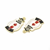 Rack Plating Alloy Enamel Pendants FIND-G054-15LG-01-2