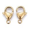 Ion Plating(IP) 304 Stainless Steel Lobster Claw Clasps X-STAS-H353-D-02G-3