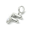 Rack Plating Brass with ABS Plastic Pearl European Dangle Charms KK-G501-02F-P-2