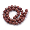 Synthetic Goldstone Beads Strands G-S259-07-6mm-2