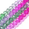 Transparent Painted Glass Beads Strands X1-DGLA-A034-T8mm-A06-2