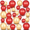 Gradient Round ABS Plastic Imitation Pearl No Hole Beads FIND-PH0007-81-1