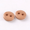 2-Hole Flat Round Resin Sewing Buttons for Costume Design BUTT-E119-14L-09-2