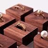 Fingerinspire 4 Pcs 4 Styles Black Walnut Ring Displays RDIS-FG0001-15-6