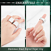 Unicraftale 3Pcs 3 Size 304 Stainless Steel Rectangle Signet Finger Rings RJEW-UN0001-26P-5