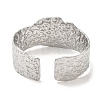 Non-Tarnish 304 Stainless Steel Hammered Wide Cuff Bangles for Women BJEW-L682-012P-2