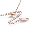 304 Stainless Steel Pendants Necklaces NJEW-E135-02RG-4