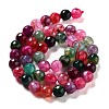 Natural Agate Round Beads Strand G-L085-8mm-01-4