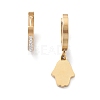 3 Pair 3 Style Tassel & Heart & Hamsa Hand Crystal Rhinestone Asymmetrical Earrings EJEW-B020-13G-2