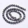Natural Larvikite/Black Labradorite Beads Strands X-GSR6mmC128-3